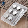 304 Hexagonal stainless steel ice cubes, quick-frozen hexagonal ice grains, metal ice grains, coffee, beverage, whisky utensils, stainless steel ice, wine stones, bar supplies, beer utensils, stainless steel beer multi-purpose ice cubes details Picture